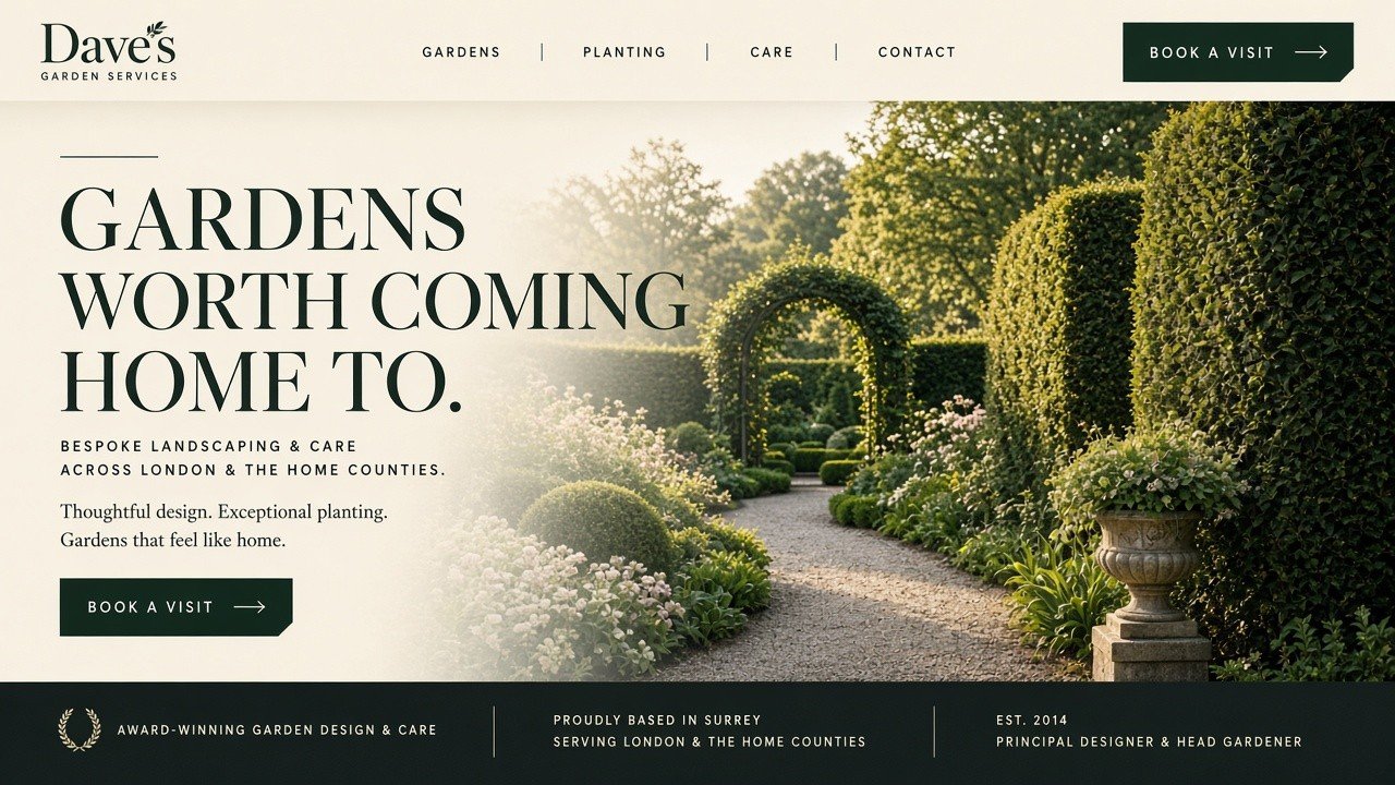 Dave’s website, redesigned.