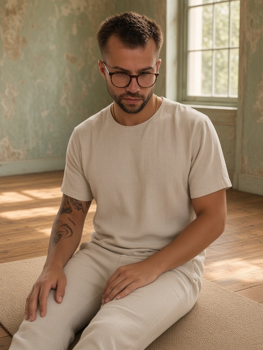 Flo in a slow seated practice